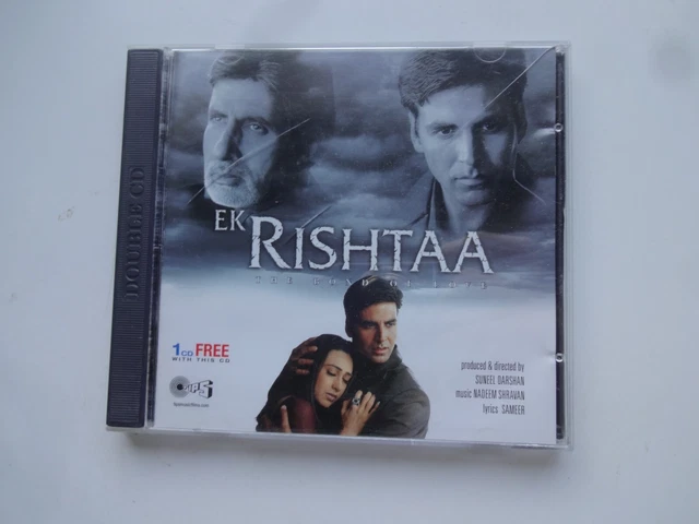 EK RISHTAA 2 Disc Bollywood soundtrack Hindi CD nadeem shravan