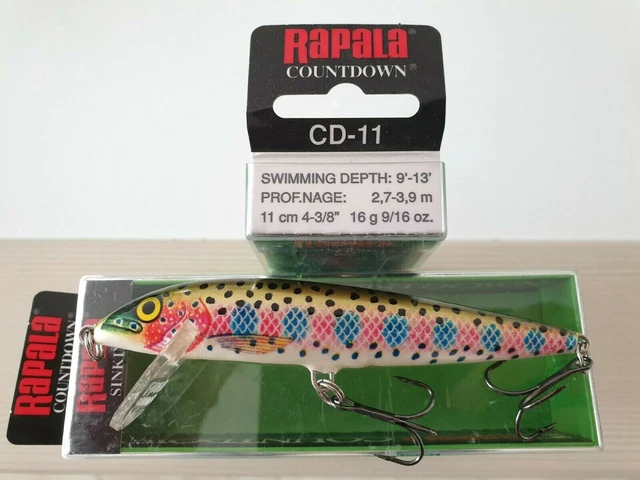 RAPALA COUNTDOWN 11 cm 16 gr SINKING CD-11 COL. RAINBOW TROUT TROTA FIUME LAGO
