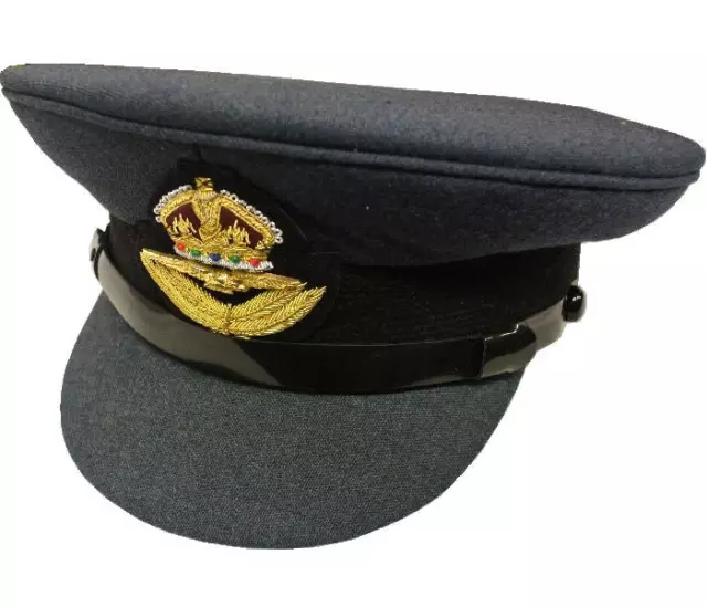 RAF Hat Kings Crown WWII Style Officers Cloth Peaked Cap Visor WW2 new