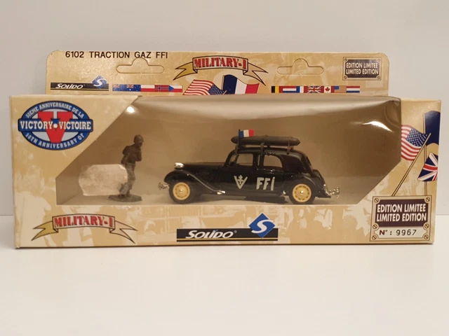Solido Citroën traction avant à gazogène FFI 1/43 édition limitée.