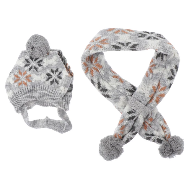 1 Set von Weihnachten Hund Outfit Hund Santa Hut Winter Hund Schal