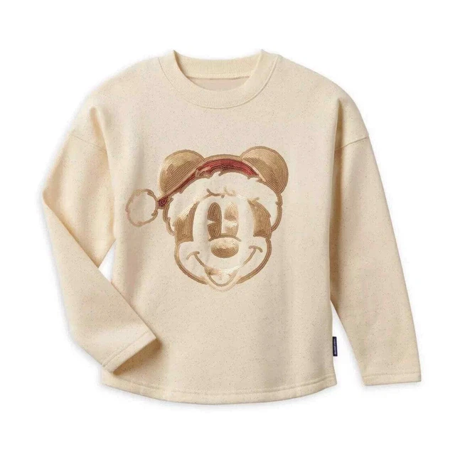 Disneyland Resort Mickey Mouse Sequined Holiday Spirit Jersey Size Sm Child NWT