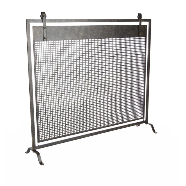 Zimlay Contemporary Iron Mesh Fireplace Screen 84245