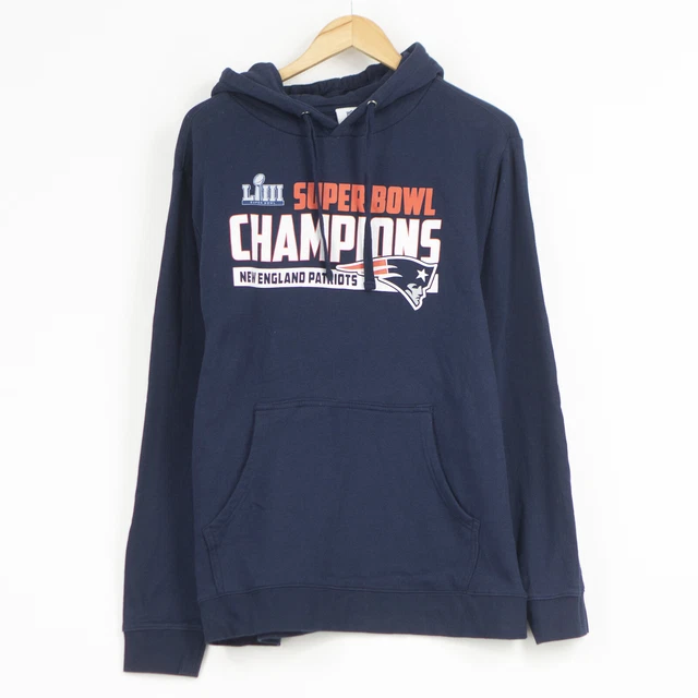 NFL Super Ciotola Champions Nuovo England Patriots Felpa con Cappuccio Da Size L
