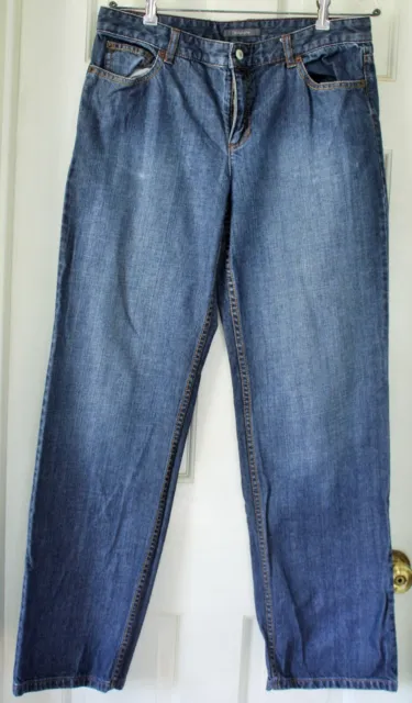 Liz Claiborne Bootcut Jeans Womens 10 Medium Wash Blue Denim Casual Straight Leg