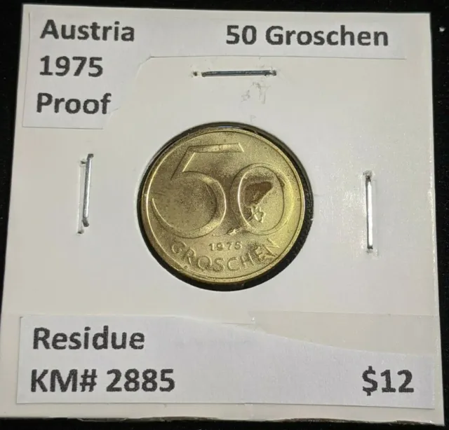 Austria Proof 1975 50 Groschen KM# 2885 Residue #009  #20A