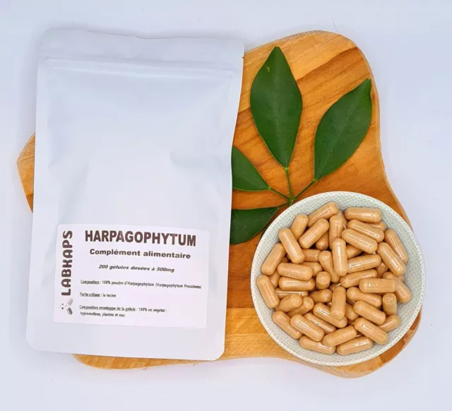 HARPAGOPHYTUM 200 gélules dosées à 500mg enveloppe de la gélule 100% végétale