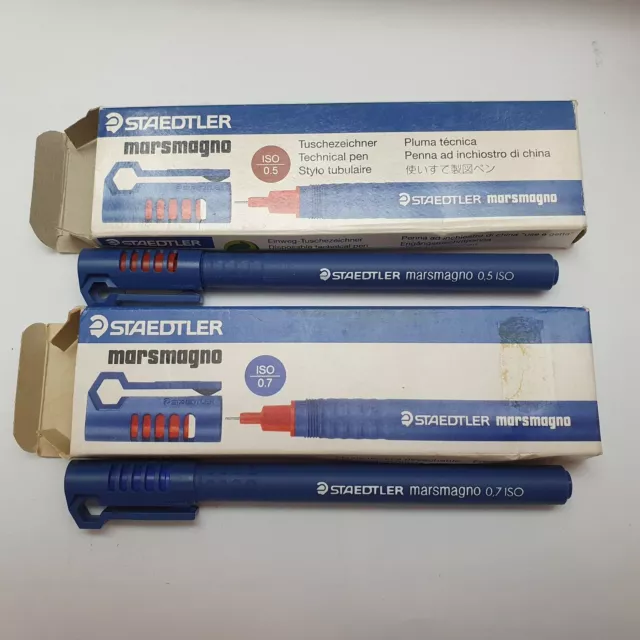 Staedtler Marsmagno Technical Pen - Size 0.50 mm + 0.70 mm - NON REFILLABLE PENS