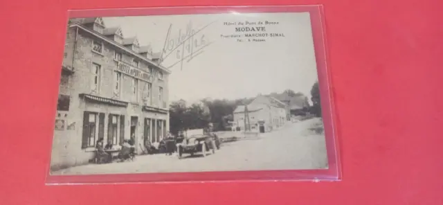 CPA - Rare carte Modave Hôtel du Pont de Bonne 1926