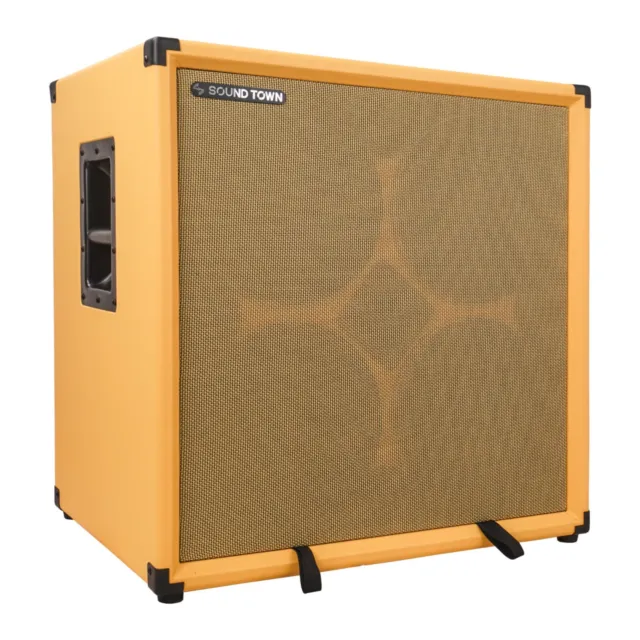 Sound Town 4 x 10“ 400W Bass Cabinet w/ Horn, Birch Plywood, Orange (BGC410OR)