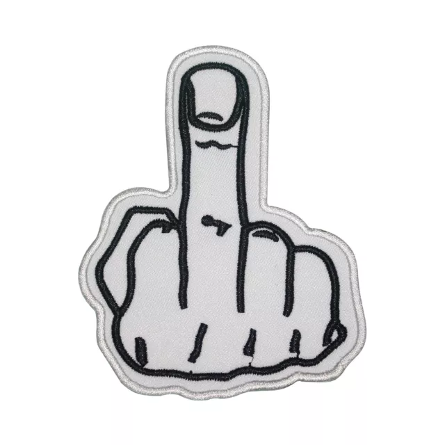 Middle Finger Biker Patch Iron On Patch Sew On Badge Patch Embroidery Patch