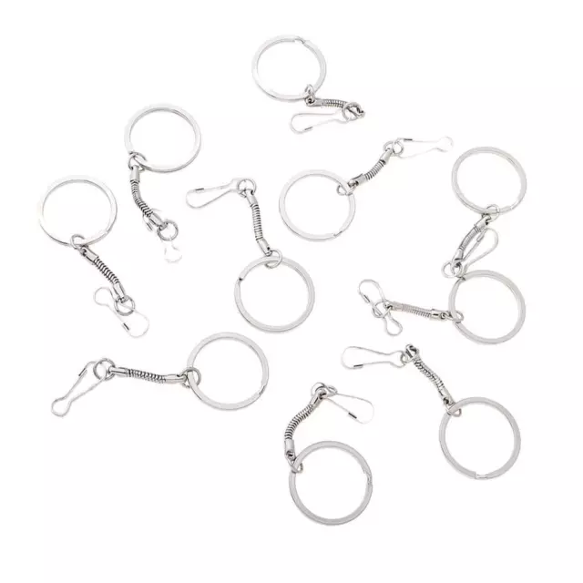 10pcs Porte-clés Clip Mousqueton Libération Rapide Crochet Crochet Porte-clé