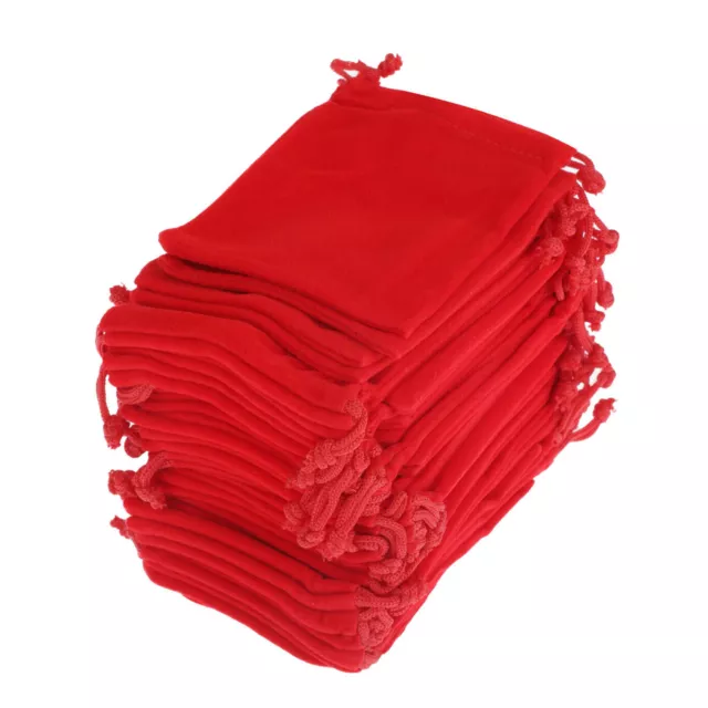 50 Velvet Drawstring Velour Gift Pouches Ring Jewelry Bag Wedding Xmas Favors