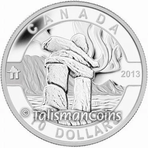 2013 Inuit INUKSHUK O Canada Series $10 Silver Matte Proof in FULL OGP Box + CoA