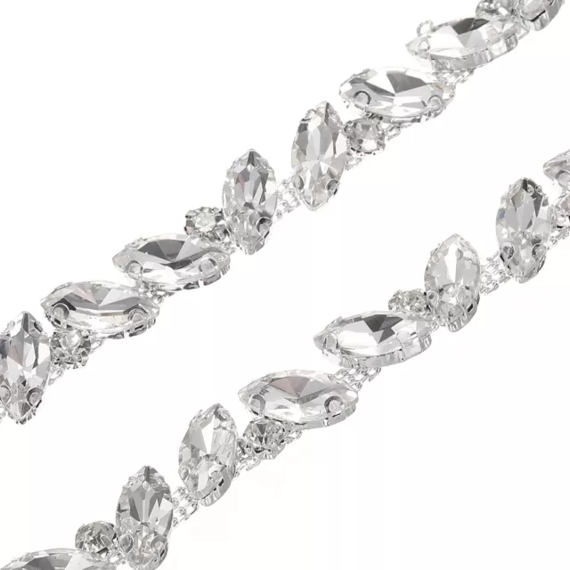 1Yard Rhinestone Trim,Rhinestone Chain Trim for DIY Craft