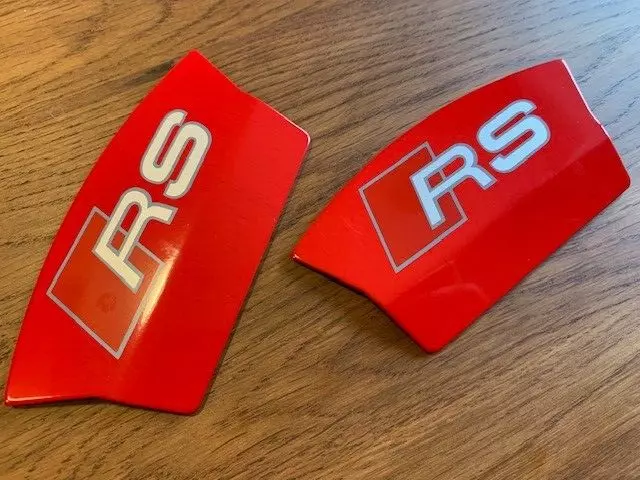 Audi RS & S Rear Caliper Covers In Red, Yellow, & Black Pair RS3, RS4, RS5, RS6. 2