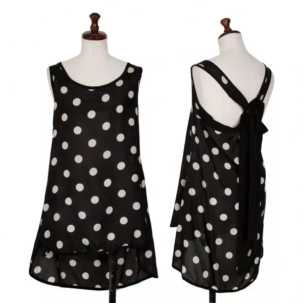 REGULATION yohji yamamoto Silk Dot Sleeveless Top Size 2(K-124965)