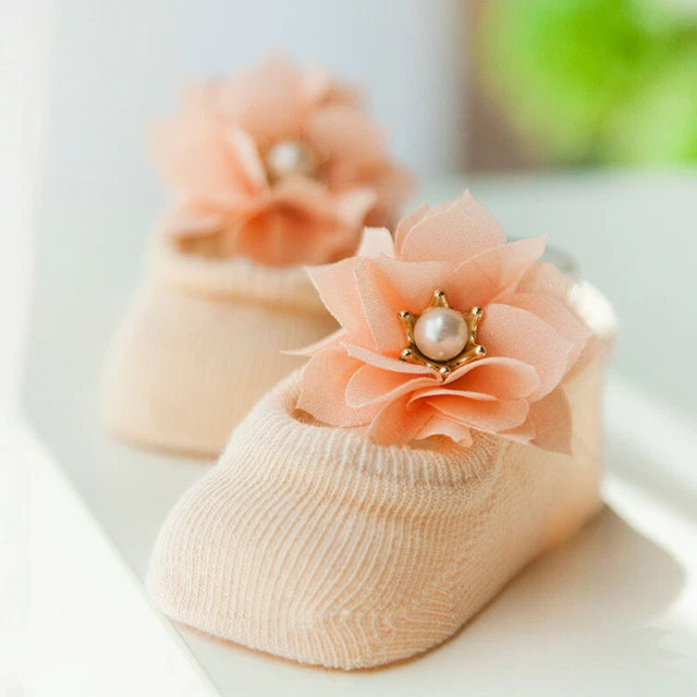 Kids Baby Girl  Toddler Anti-slip Slippers Socks Cotton Shoes  Warm UK Stock