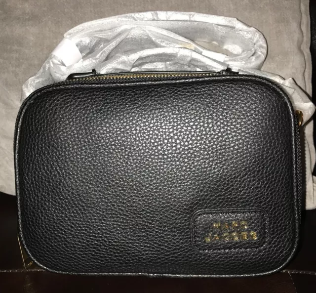 NWT Marc Jacobs Deco Box Crossbody Bag Black Gold Hardware