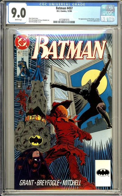 BATMAN #457 - 1st Tim Drake as Robin - CGC 9.0 DC Comics 1990 press it