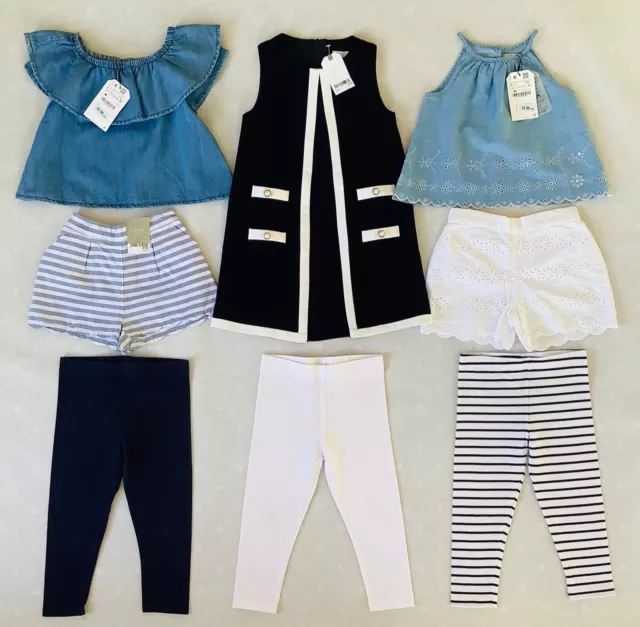 Girls Bundle. Age 5-6 NEXT ZARA. Tops, Shorts, Cropped Leggings & Dress