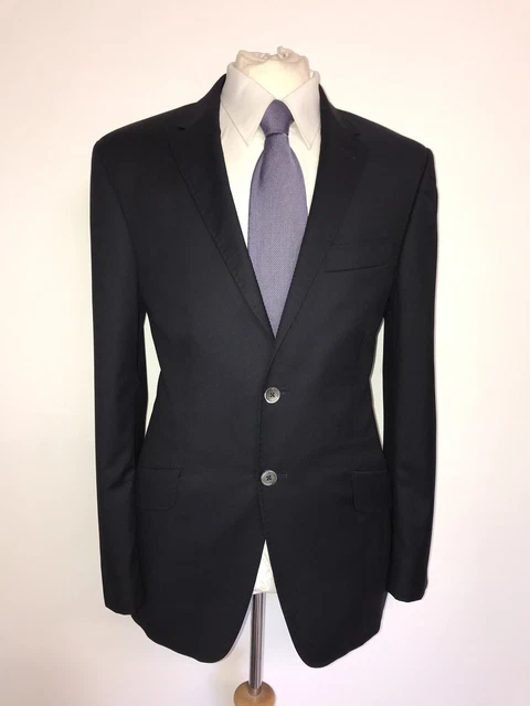 Paul Smith - da Uomo Tinta Blu Navy Lana e Cashmere Suit - 40 Reg - W34 L31