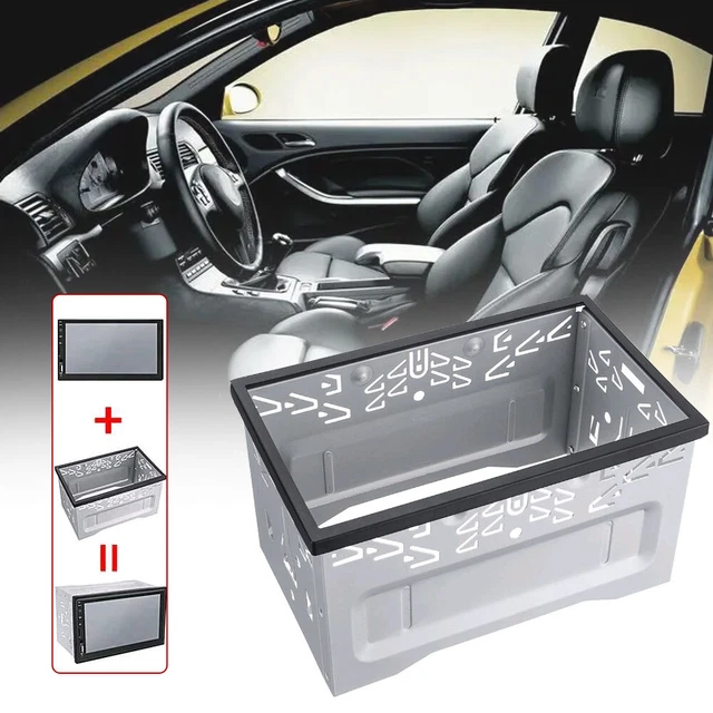 Car DVD Mounting Frame Kits Double 2 Dins Hardware Stereo Radio Fascia Frame