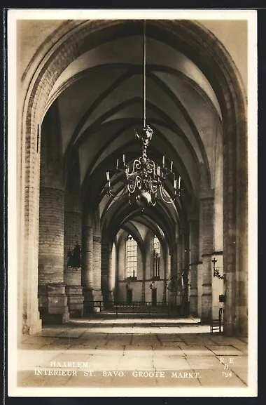 Ansichtskarte Haarlem, Interieur St. Bavo, Groote Markt