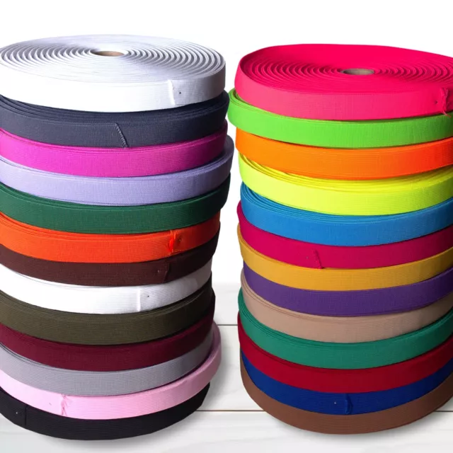 3 m Gummiband 20 mm viele bunte Farben elastisches Band