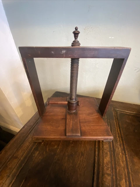 Fine quality 19th century mahogany book press.