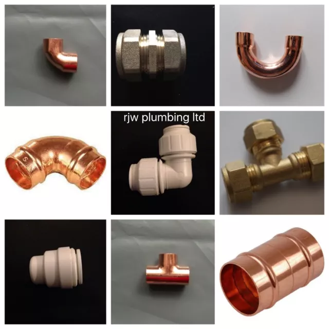 4mm/6mm/8mm/10mm copper pipe/end feed/soldered ring/brass compression fittings