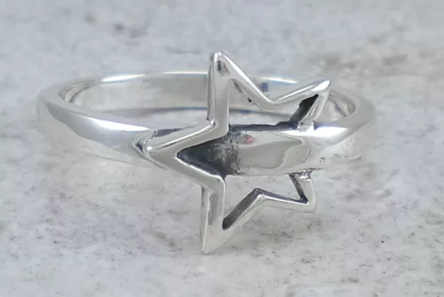 CUTE .925 STERLING SILVER SHOOTING STAR RING size 6 style# r2611 $7.50 ...