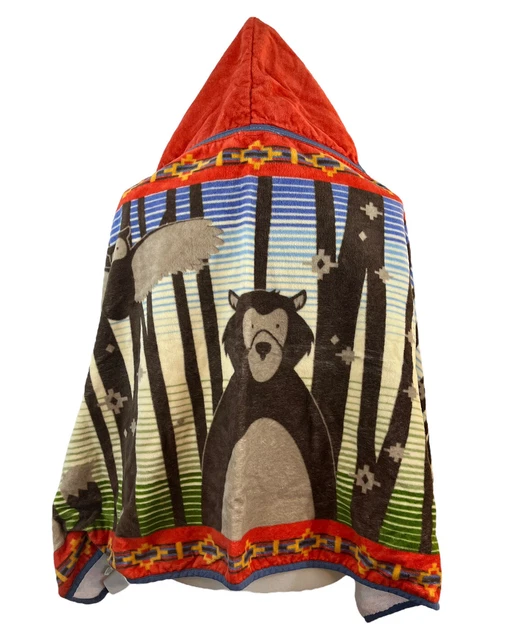 Pendleton Hooded Baby Childrens Bath Swim Towel Woodland Neighbors