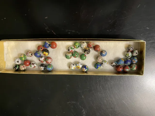 Vintage/ Antique Floral Multicolor Beads Necklace Oriental