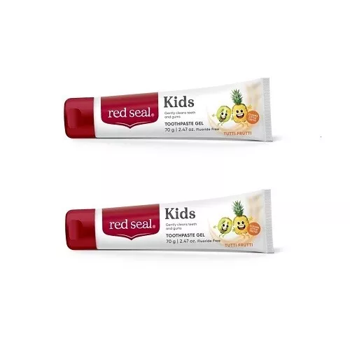 2 x Red Seal Kids Tutti Frutti SLS Free Toothpaste 70g Childrens Toothpaste