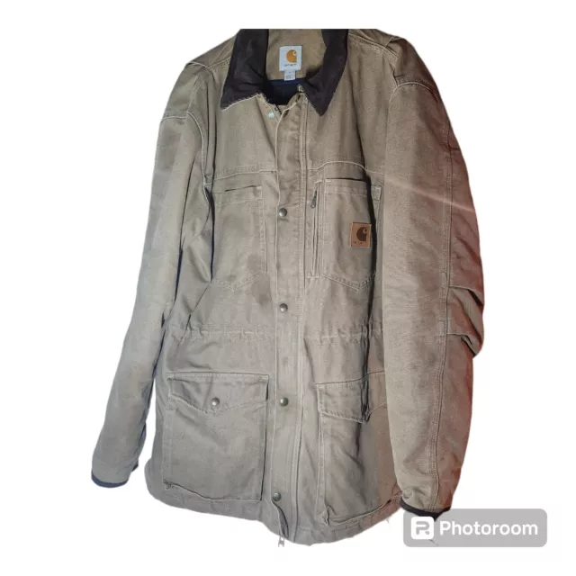 CARHARTT 101683 903 SANDSTONE Quilt Lined Canyon Coat SMALL 99.99 PicClick