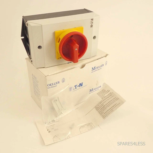 Disjoncteur Principal 4 Pôles Interrupteur Principal 25A 4 Pôles IP65 - Rotatif ON/OFF - Pour Circuits AC 440V Commutateur Circuit Moteur