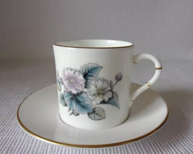 Royal Worcester Alpine Flowers Woodland  Coffee Cup & Saucer