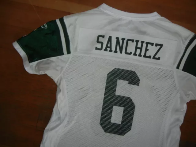 NEW YORK NY JETS Football White #6 MARK SANCHEZ NFL JERSEY Fan Shirt ...
