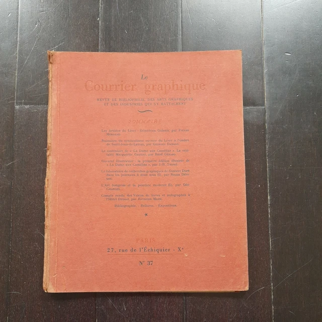 Le Courrier Graphique Revue Des Arts Graphiques N° 37  1948
