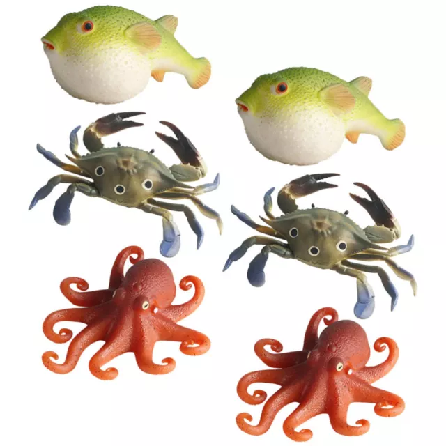 3 Pcs Tiermodell Oktopus Kleinkind Krabbe Lernspielzeug