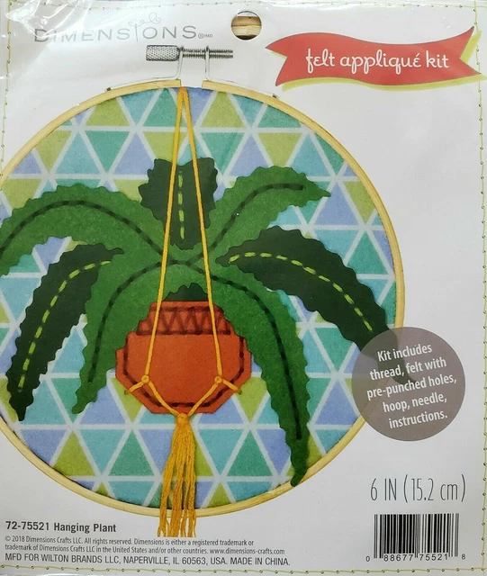 Kit artesanal de bordado de plantas colgantes dimensiones 72-75521