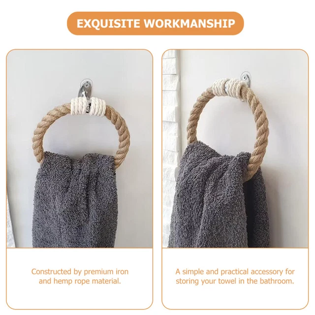 Rustic Style Towel Rings Hand Towel Holder Towel Rack Macrame Decor Bohemia 4