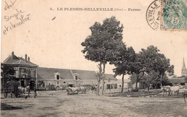 *39195 cpa 60 Le Plessis Belleville - farm 'condition'