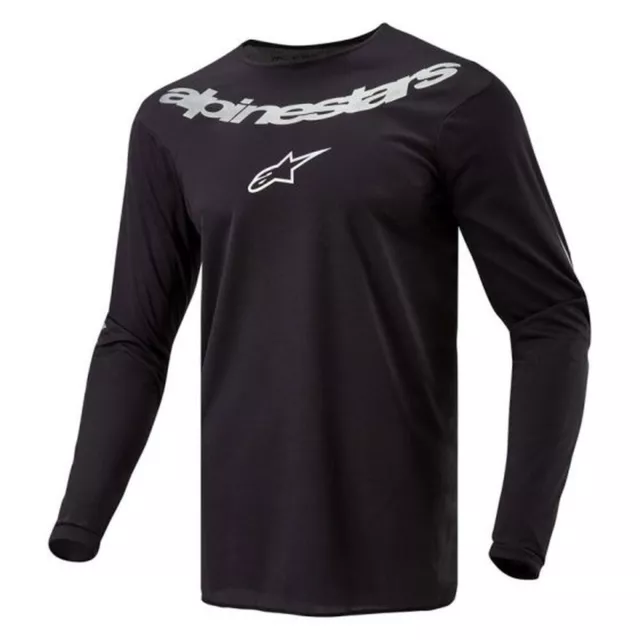 Jersey Alpinestars Fluid Graphite Jersey Noir/Gris