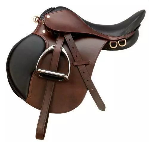 All Purpose Premium Leather Jumping English Riding Horse Saddle Tack Size 14"-18