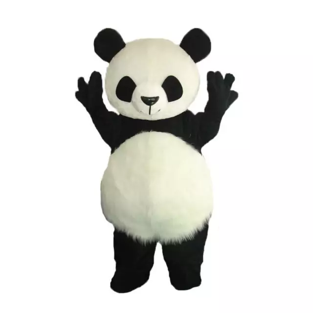 mascotte panda costume gigante adulti carnevale da indossare orso bianco nero