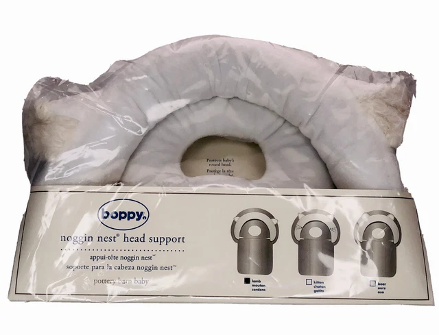 Pottery Barn Kids Boppy White Lamb Ears Baby Noggin Nest Head Support