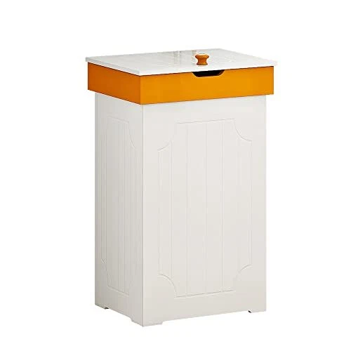 Function Home Trash Can Cabinet 23 Gallon Kitchen Garbage Can Wooden Recyclin...