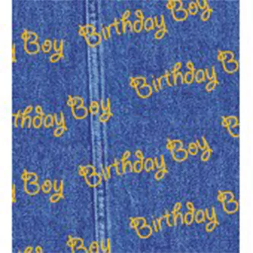 Papier tissu anniversaire garçon 500 x 750 mm multi-annonces